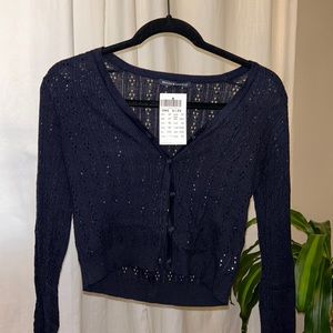 button-up brandy top with tags!!